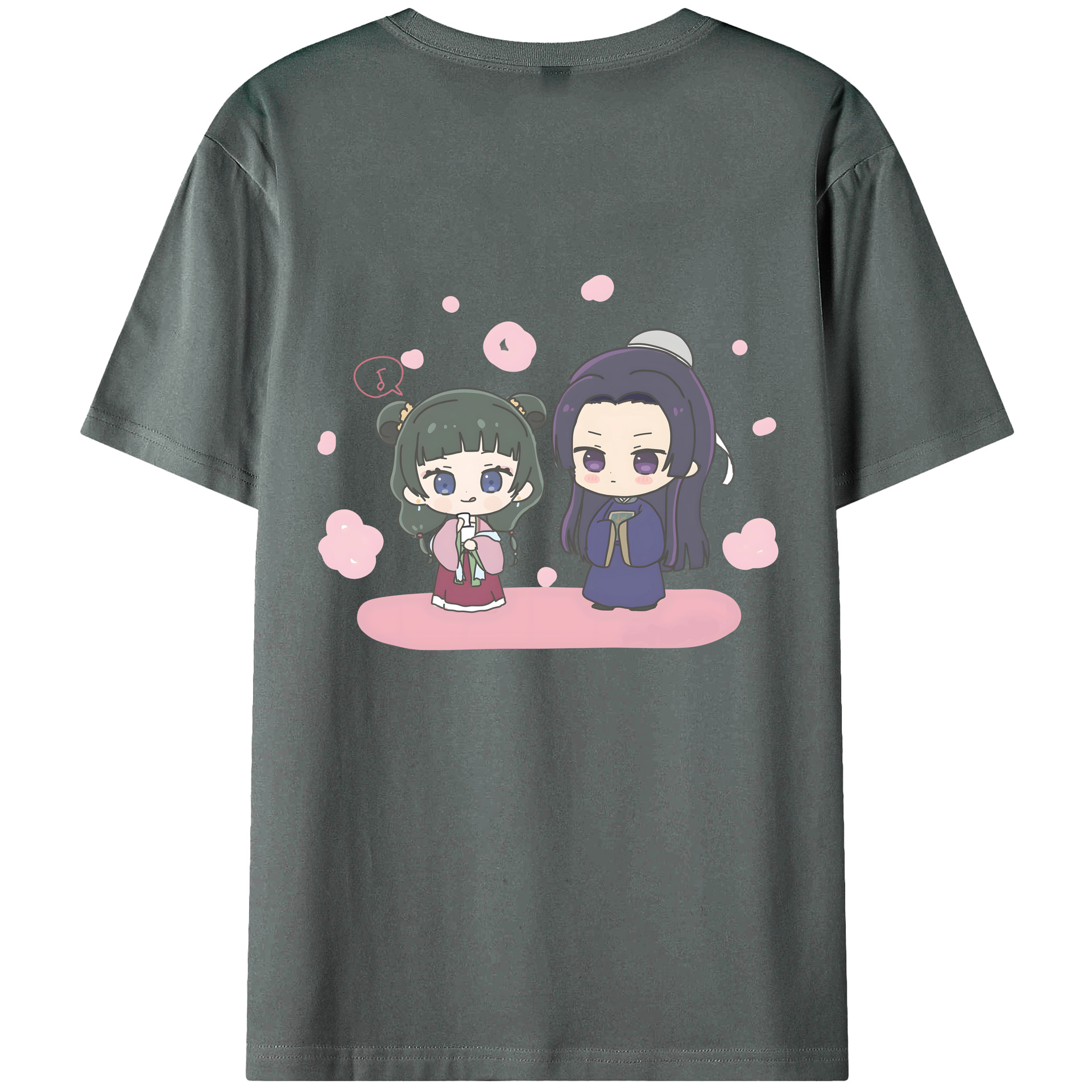 （画像用） 薬屋のひとりごと The Apothecary Diaries 綿100％ メンズ半袖Tシャツ（バックプリント） 通気性